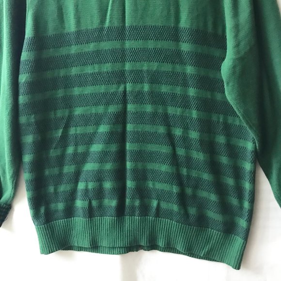 Tommy Hilfiger Green Blue Cardigan Sweater Mens Size XL X-Large Stripes Full Zip - Picture 7 of 16